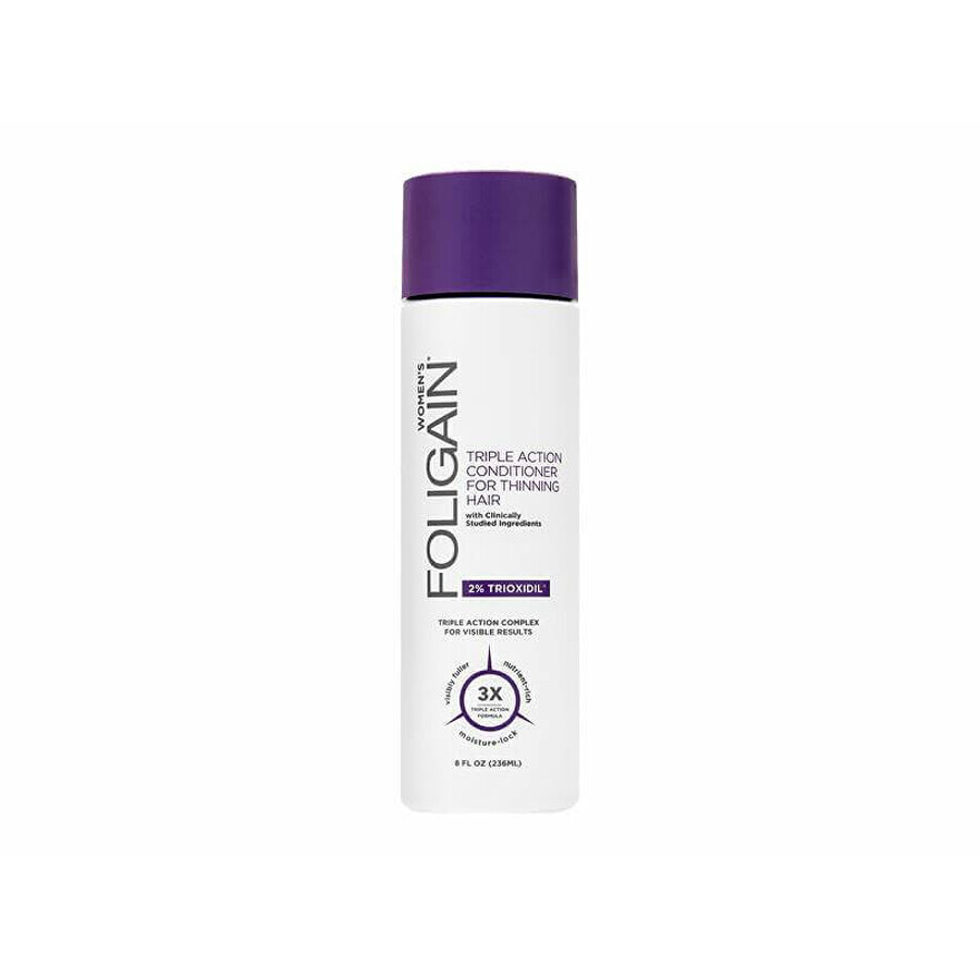 Foligain Triple Action Conditioner tegen haaruitval met 2% Trioxydil voor vrouwen 236ml 1×236 ml 1×236 ml, conditioner tegen haaruitval