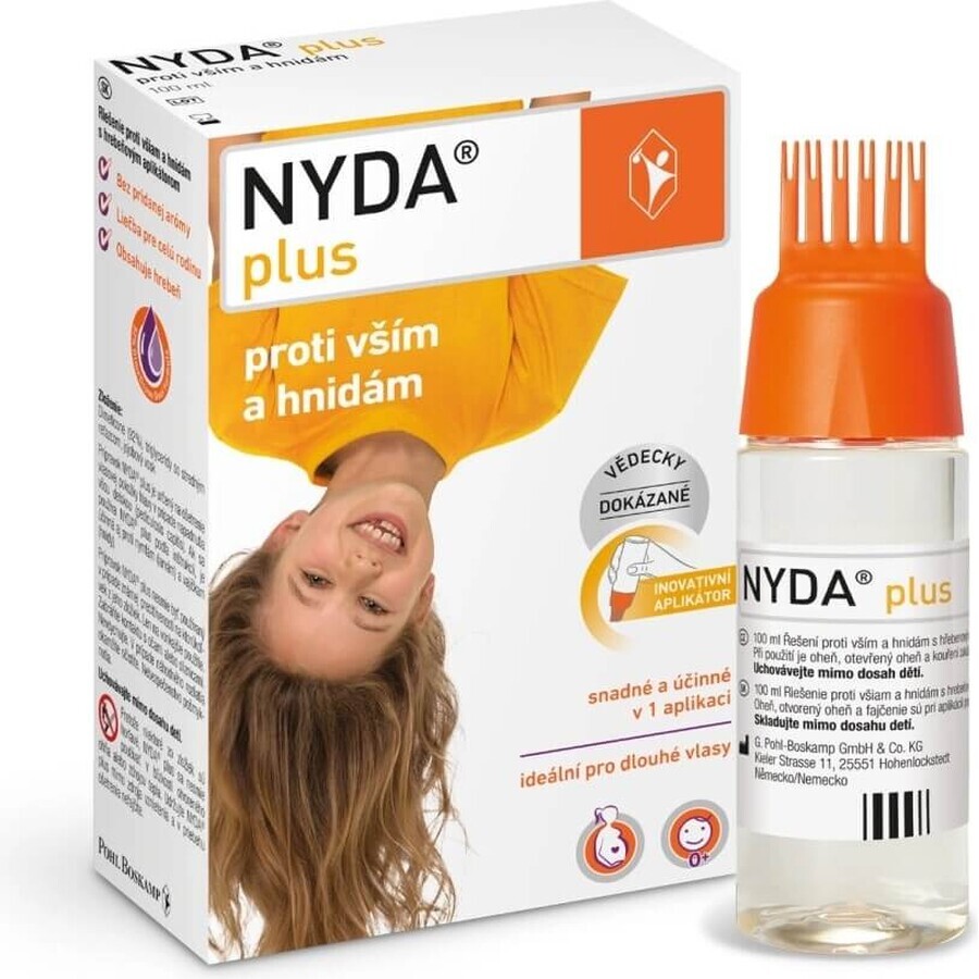 NYDA plus 1×100 ml, împotriva păduchilor și a lindelor