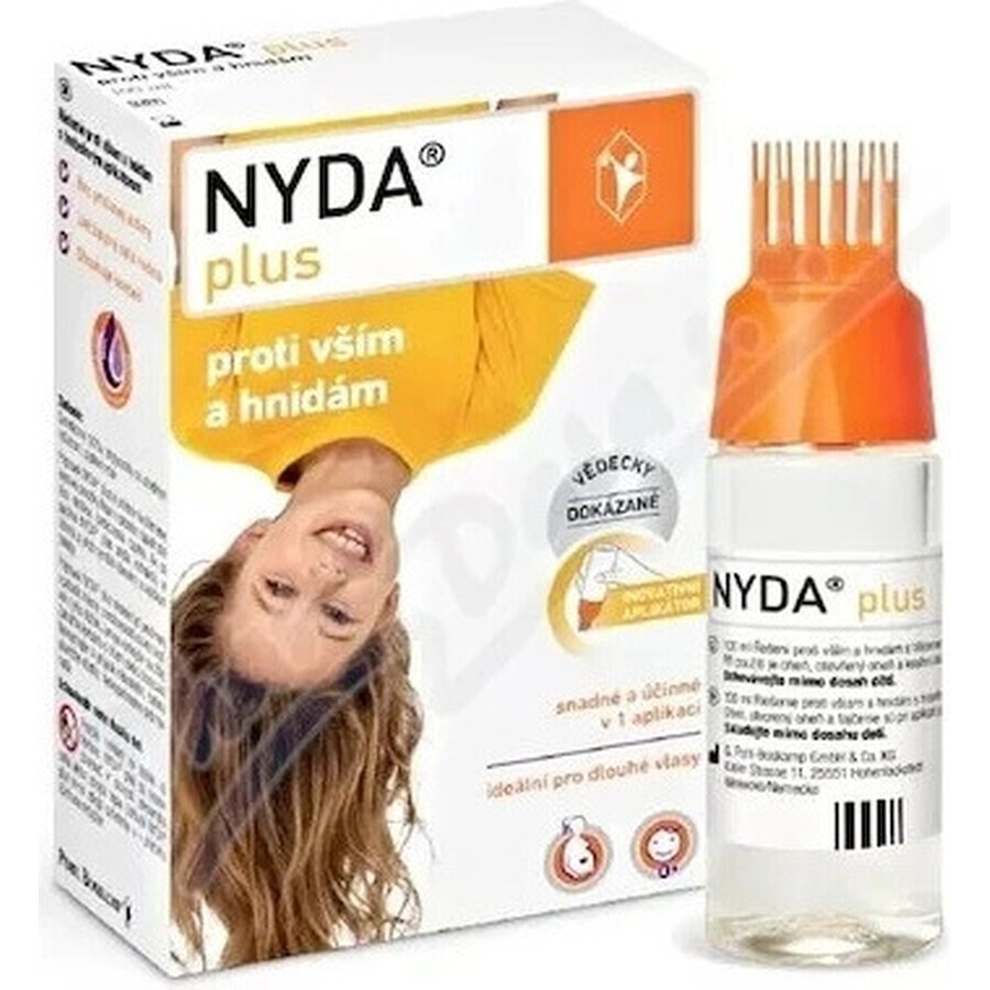 NYDA plus 1×100 ml, împotriva păduchilor și a lindelor