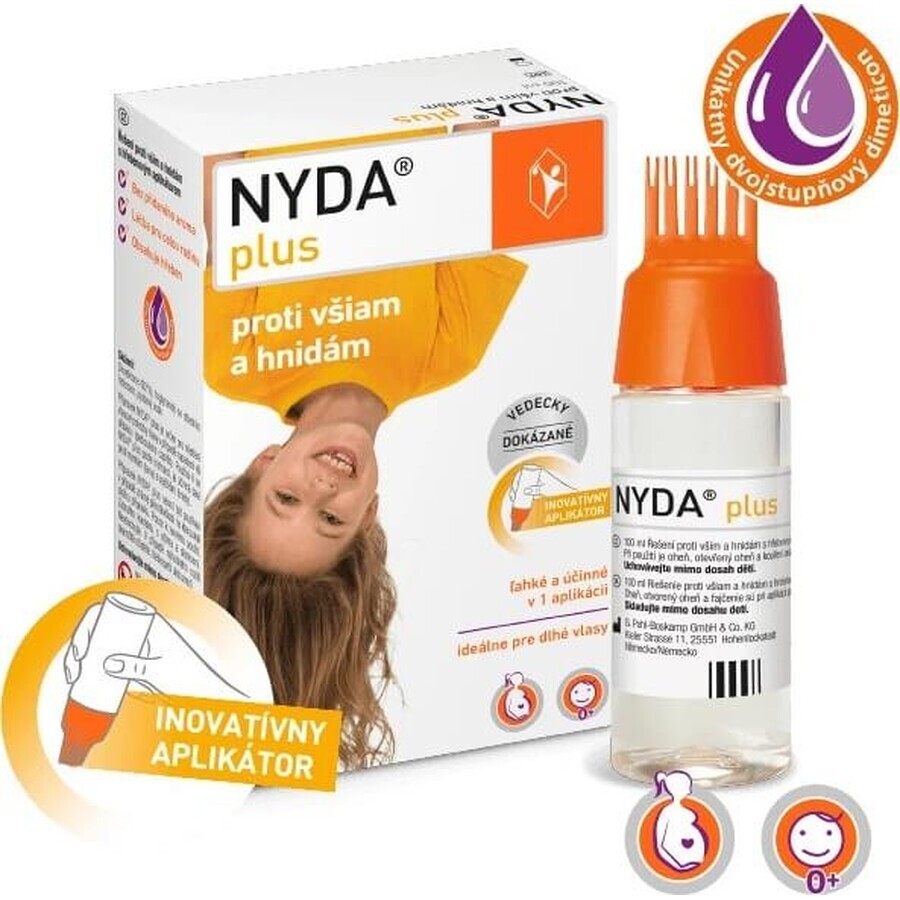 NYDA plus 1×100 ml, împotriva păduchilor și a lindelor