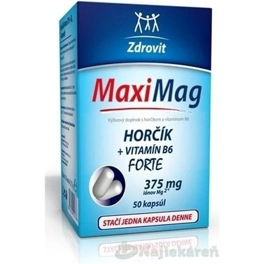 ZDROVIT MAXI MAG HORCIK+B6 FORTE 1×50 cps, complemento alimenticio