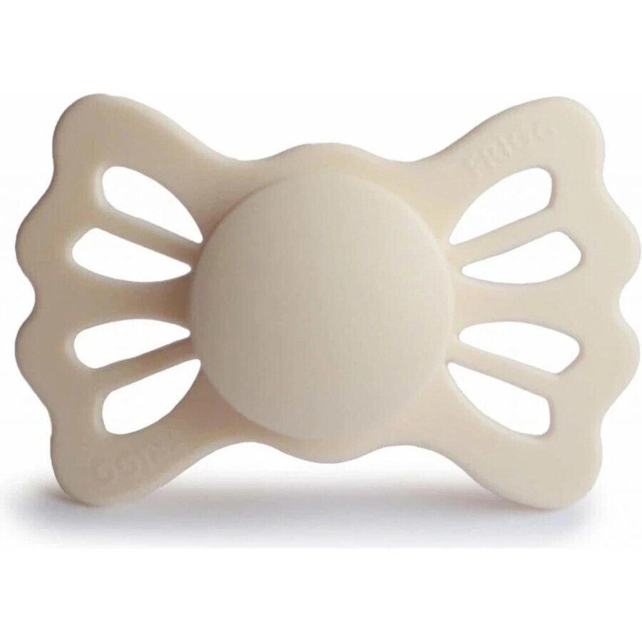 FRIGG Lucky Symmetrical Silicone Soother Cream, +6m 1×1 buc, silicon soother