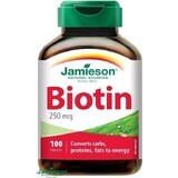 JAMIESON BIOTIN 250 µg 1×100 tbl, biotină