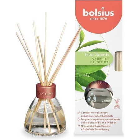 Bolsius Aromatic 2.0 Difuzor de ceai verde bețișoare parfumate 1×45 ml, parfum pentru apartament