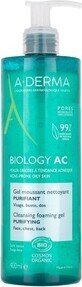 A-DERMA BIOLOGY AC Gel spumant de curățare pentru ten cu tendință acneică 1&#215;400 ml gel, gel de curățare pentru ten