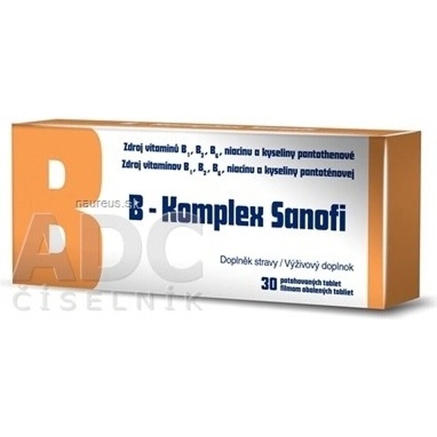 B-Komplex Zentiva 30 tbl 1×30 tbl, vitamina B