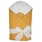 EKO Enveloppe en coton avec impression et doublure en noix de coco Jaune moutarde 1×1 pc, avec fibres hypoallergéniques