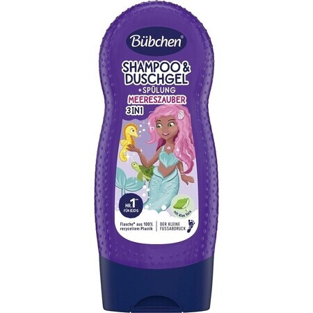 Bübchen Kids Shampoo & Shower Gel & Conditioner 3in1 Little Mermaid 1×50 ml, shampoo, shower gel and conditioner