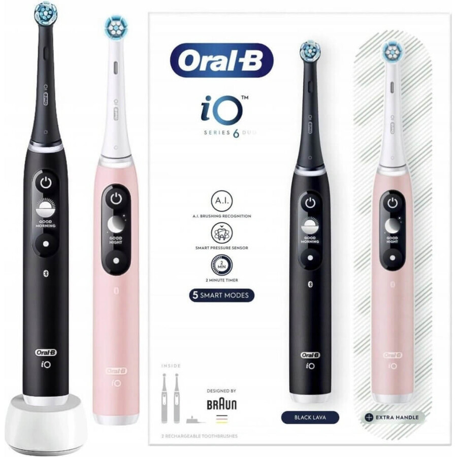 Periuță de dinți electrică Oral-B iO Series 6 Pink 1×1, periuță de dinți electrică