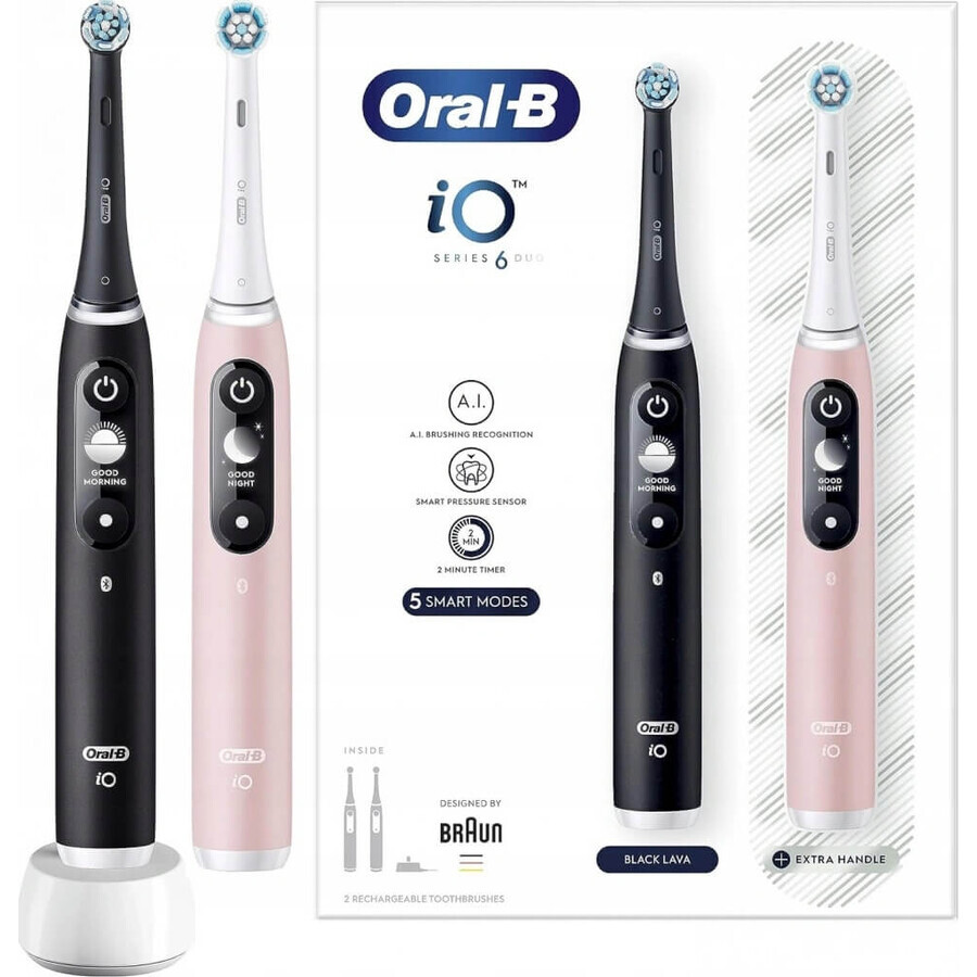 Periuță de dinți electrică Oral-B iO Series 6 Pink 1×1, periuță de dinți electrică