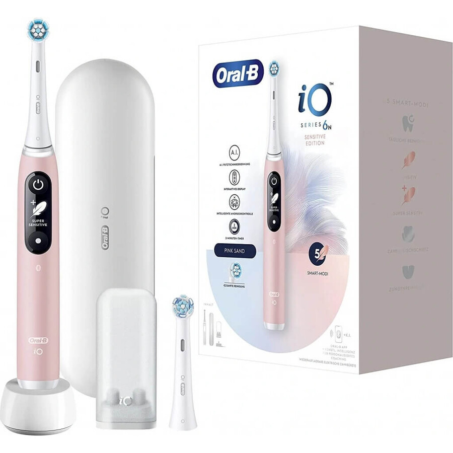 Periuță de dinți electrică Oral-B iO Series 6 Pink 1×1, periuță de dinți electrică