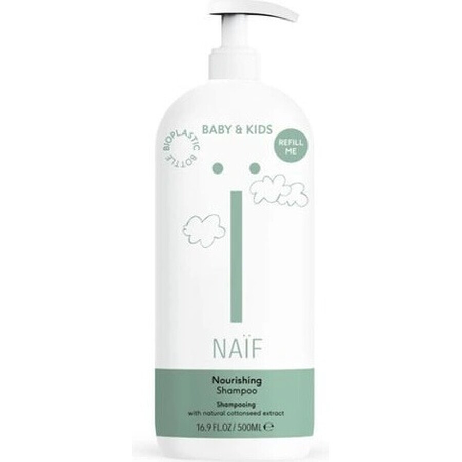 NAÏF Nourishing shampoo for children and babies refill 1×500 ml, nourishing shampoo for children