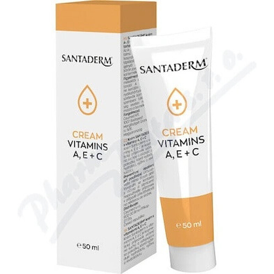 SANTADERM CREAM VITAMINE A, E + C cremă cu vitamine pentru pielea uscată și exfoliată 1x50 ml