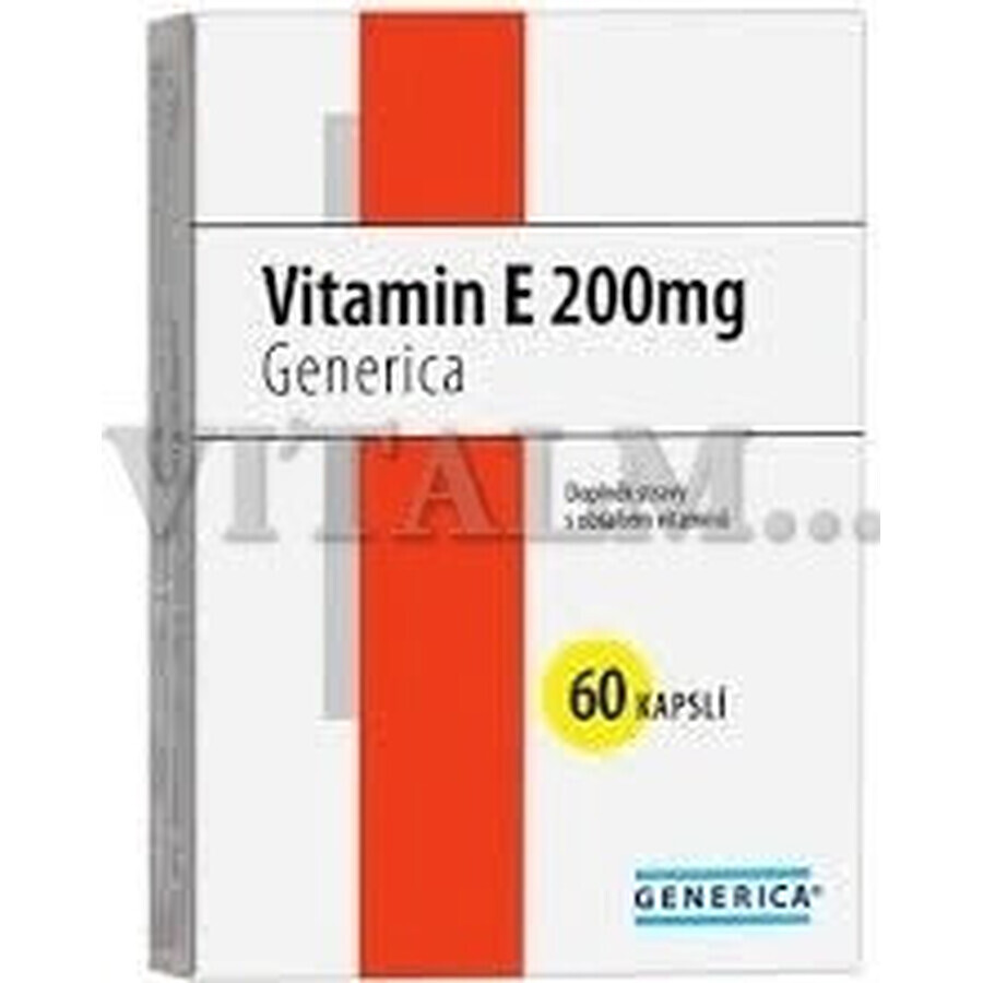 GENERICA Vitamin E 200 U.I. 1×60 cps, Nahrungsergänzungsmittel