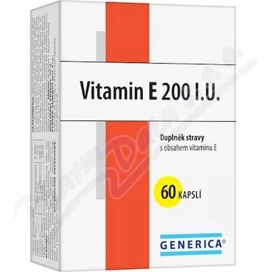 GENERICA Vitamin E 200 U.I. 1×60 cps, Nahrungsergänzungsmittel