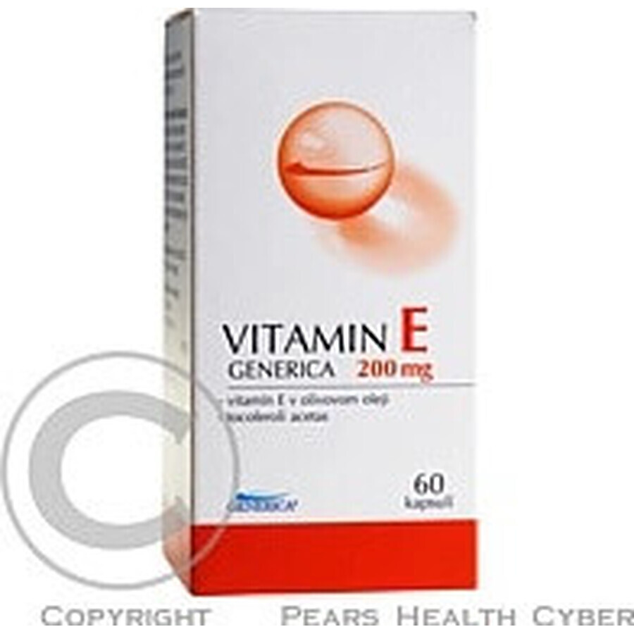 GENERICA Vitamin E 200 U.I. 1×60 cps, Nahrungsergänzungsmittel