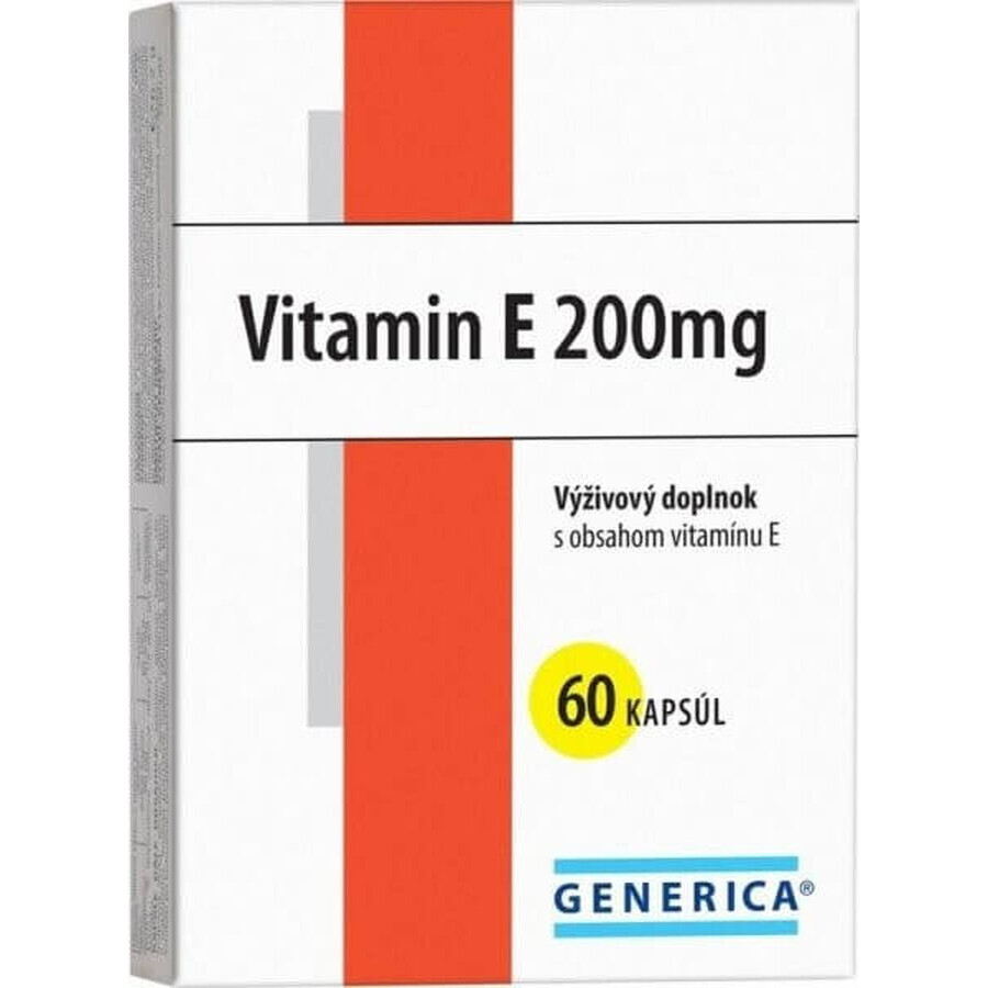 GENERICA Vitamin E 200 U.I. 1×60 cps, Nahrungsergänzungsmittel