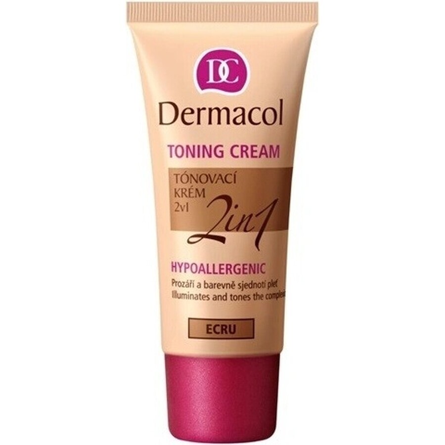 DERMACOL Cremă colorată 2in1 nuanță: NATURAL 1×30 ml, cremă colorantă 2in1