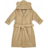 EKO Cotton bathrobe with hood and ears Beige size. 104-110 1×1 pc, children's bathrobe