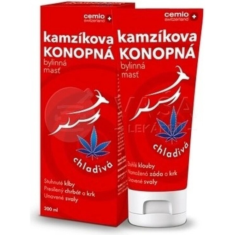 Cemio Kamzik's unguent de cânepă răcire 1×200ml, unguent de cânepă