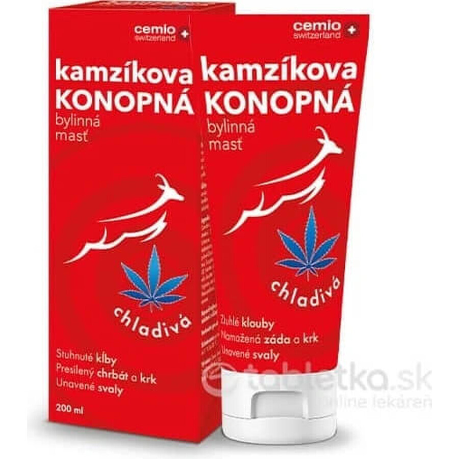 Cemio Kamzik's unguent de cânepă răcire 1×200ml, unguent de cânepă