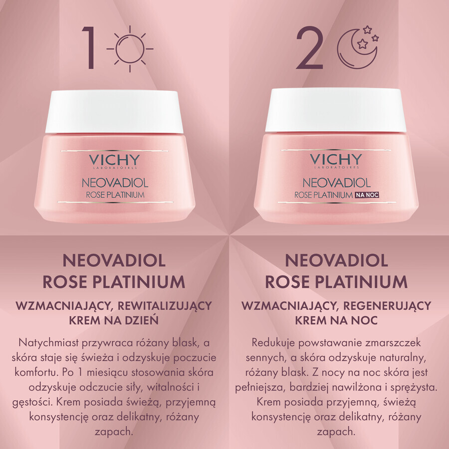 Set Vichy Neovadiol Rose Platinium, cremă de zi, 50 ml + cremă de noapte, 50 ml