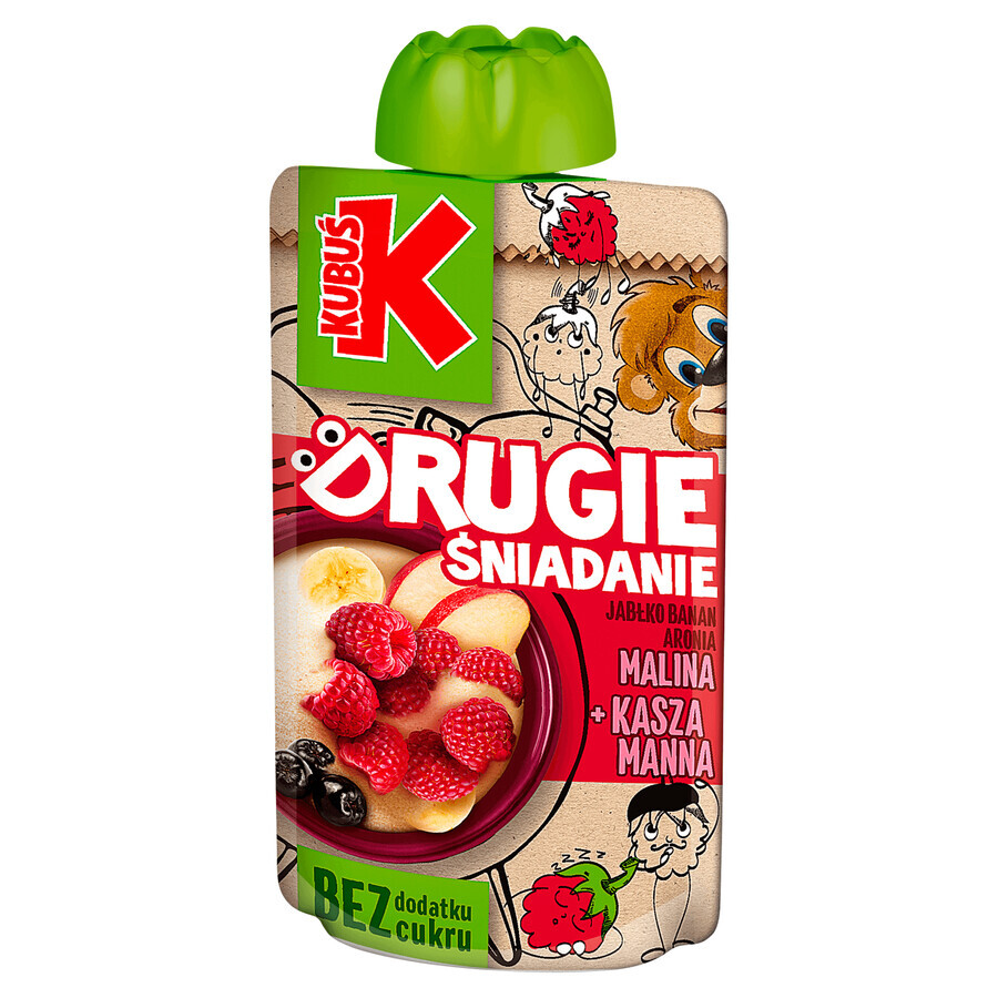 Kubuś Mousse Drugie Śniadanie, Apfel, Banane, Aronia, Grieß, 100 g KURZFRISTIGE