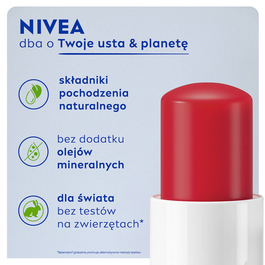 Nivea Strawberry Shine, pflegender Lippenstift, 4,8 g