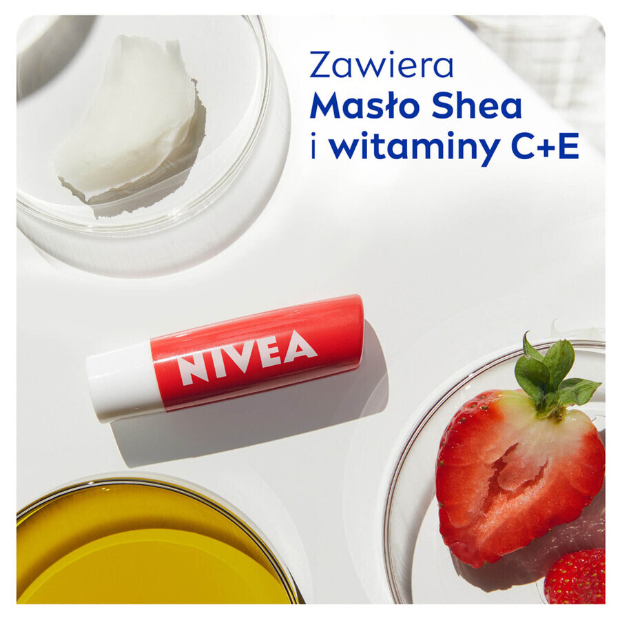 Nivea Strawberry Shine, pflegender Lippenstift, 4,8 g