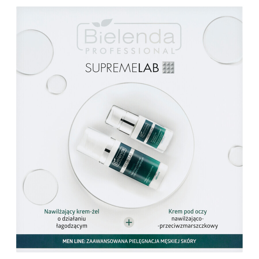 Set Bielenda Supremelab Men Line, gel-cremă de față, 50 ml + cremă de ochi, 15 ml