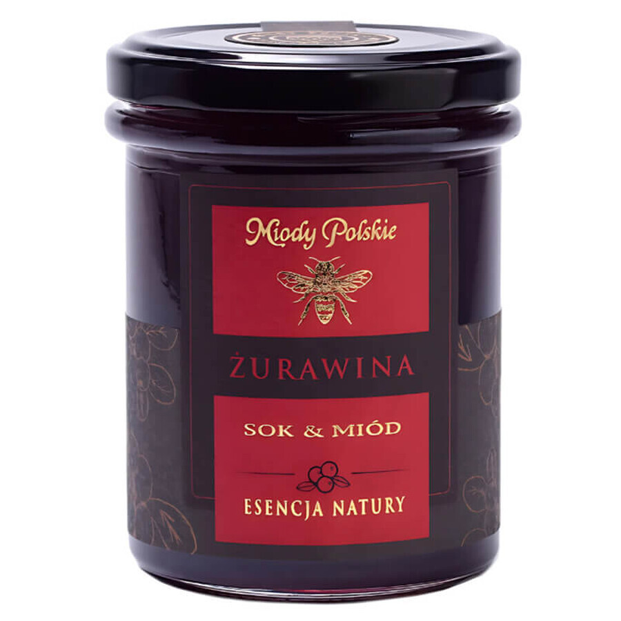 Miody Polskie Succo e miele, mirtillo rosso, 250 g