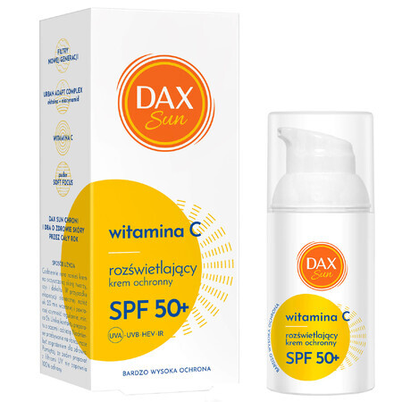 Dax Sun, verhelderende zonnebrandcrème met vitamine C, SPF 50+, 30 ml