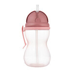 Canpol Babies, bottle with collapsible silicone tube, pink, from 12 months, 370 ml