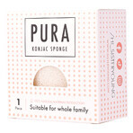 Sister Young Sponge, burete de curățare facială konjac, alb, 1 buc