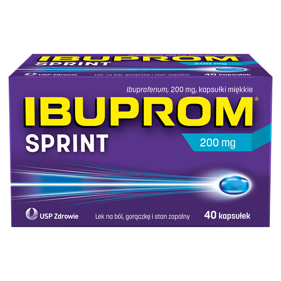 Ibuprom Sprint 200 mg, 40 capsule moi