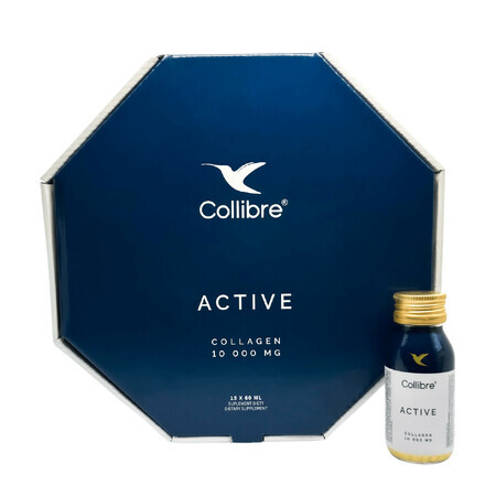 Collibre Active Shot, colagen 10000 mg, 60 ml x 15 unități