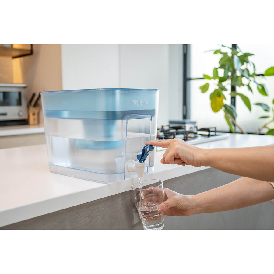 Brita Flow, 8,2 l filterdispenser met kraan, blauw + Maxtra Pro Pure Performance filter, 1 st