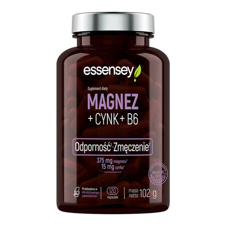 Essensey Magnesium + Zink + B6, 120 Kapseln