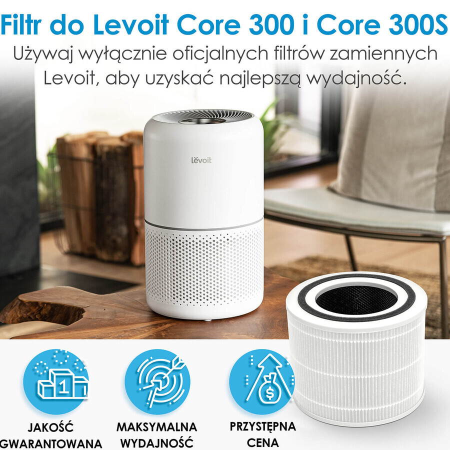 Levoit, filtru hepa pentru purificatorul de aer Core 300 și 300S, 1 buc