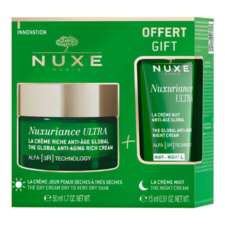 Set Nuxe Nuxuriance Ultra, cremă de zi bogată, 50 ml + cremă de noapte, 15 ml