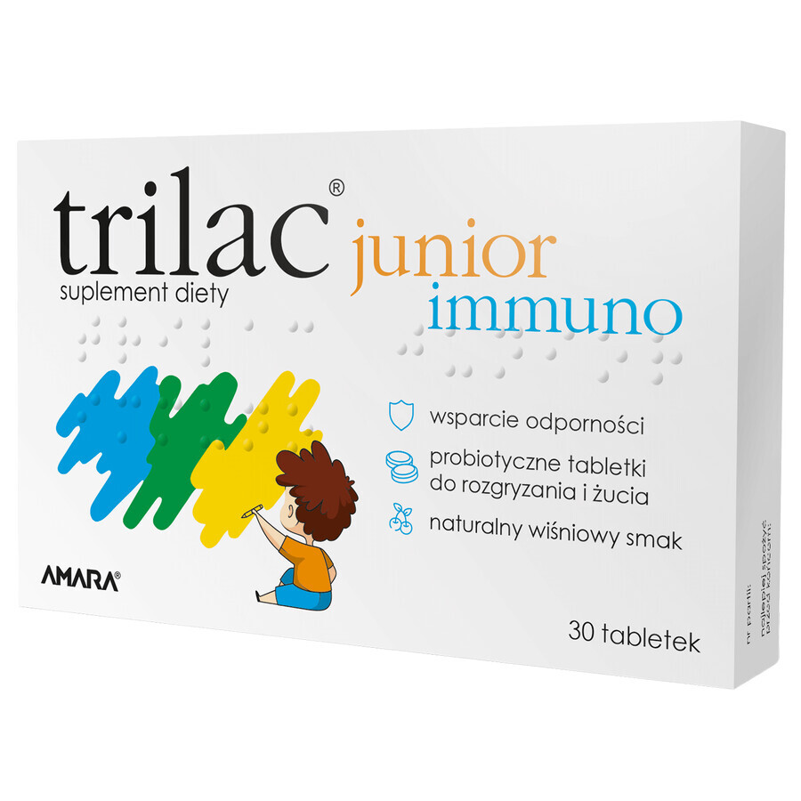 Trilac Junior Immuno, 30 comprimate masticabile