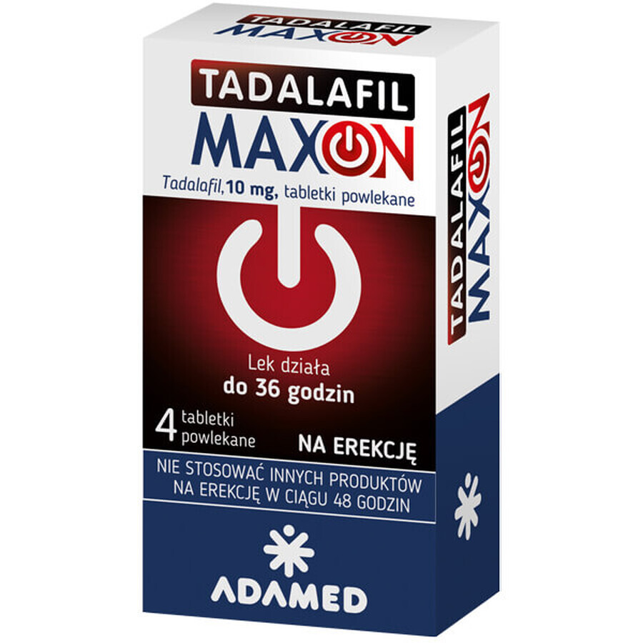 Tadalafil Maxon 10 mg, 4 comprimate filmate