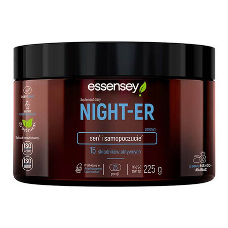 Essensey Night-Er, sabor mango-piña, 225 g