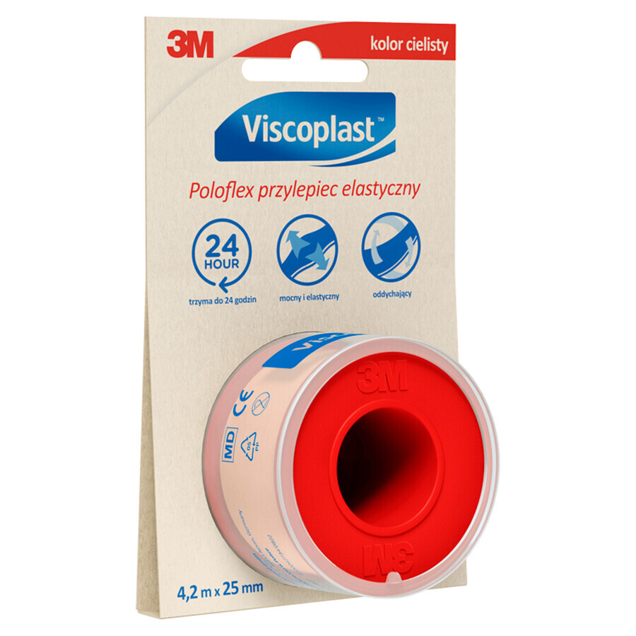 Viscoplast Poloflex, adeziv elastic, 4.2 m x 25 mm, 1 buc