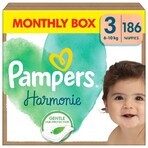 Pampers Harmonie, scutece, mărimea 3, 6-10 kg, 186 buc