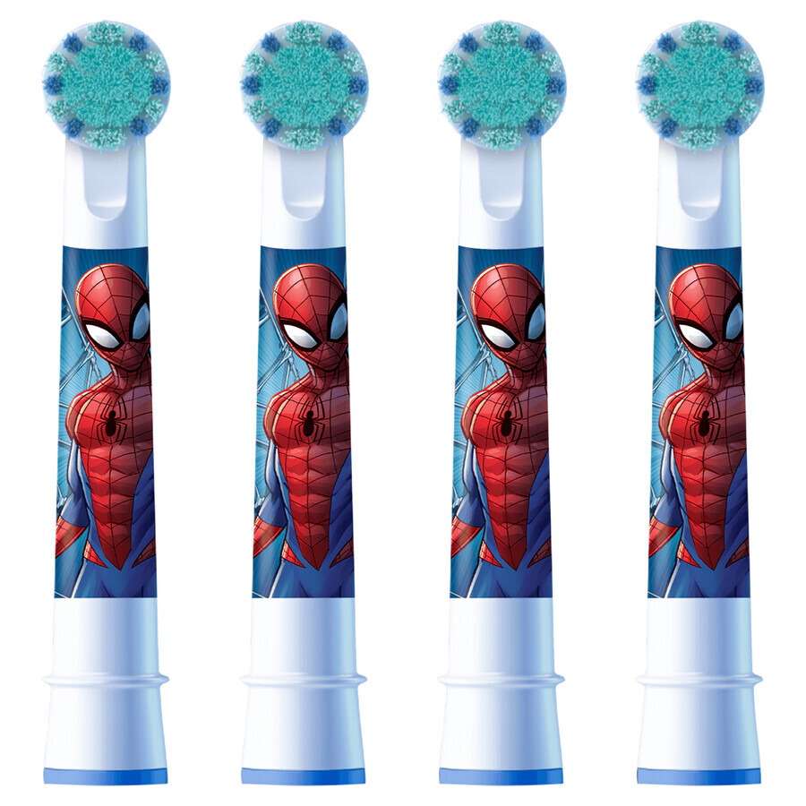 Oral-B Pro Kids, sfaturi periuță de dinți electrică, Spiderman, peste 3 ani, ultra moale, 4 bucăți