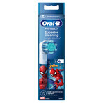 Oral-B Pro Kids, sfaturi periuță de dinți electrică, Spiderman, peste 3 ani, ultra moale, 4 bucăți