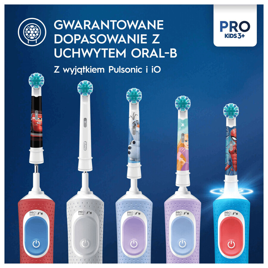 Oral-B Pro Kids, sfaturi periuță de dinți electrică, Spiderman, peste 3 ani, ultra moale, 4 bucăți