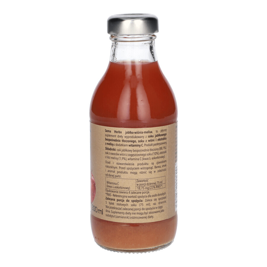 Sema Herba Pomme Cerise Mélisse, jus, 300 ml