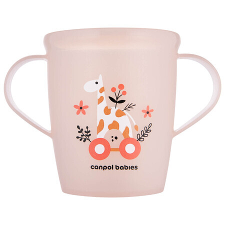 Canpol Babies, open cup with handles, Toys, coral, 2/101, from 12 months, 250 ml